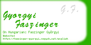 gyorgyi faszinger business card